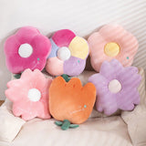 Flower Plush Throw Pillow Cushions Multicolor