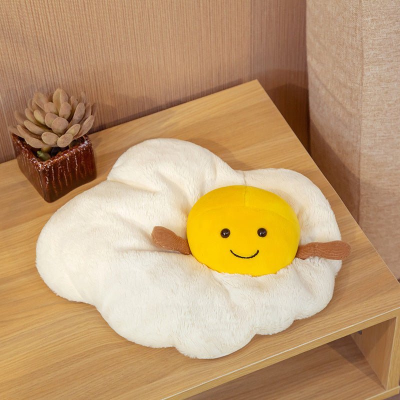 Fried Egg Plush Toy Pillow Cushion Carpet