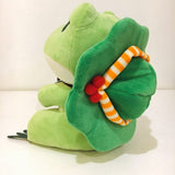 Frog Stuffed Animal Plush Toy with Lotus Leaf Hat