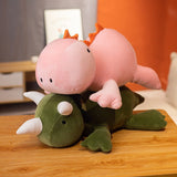 Green Pink Triangle Dinosaur Plush Toy