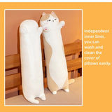 Long Giant Cats Plush Toy Pillow Multicolor