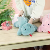 Pink Blue Dinosaur Hand Warmer Plush Toy Pillow