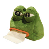 Plush Sad Frog Tissue Box Cover