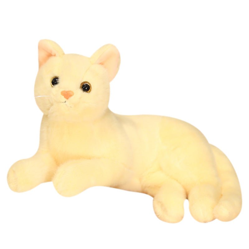 Realistic White Cat Plush Toys Stuffed Animal