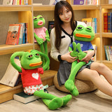 Sad Green Frog Plush Toy