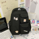 lhzstore Aesthetic Backpack tooling style travel backpack women School bag for teenage girls Harajuku college student backpacks