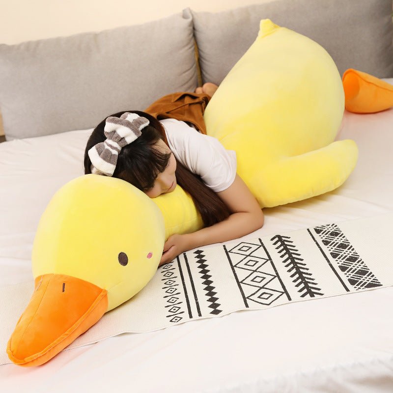 White Yellow Pink Duck Plush Toy Body Pillows